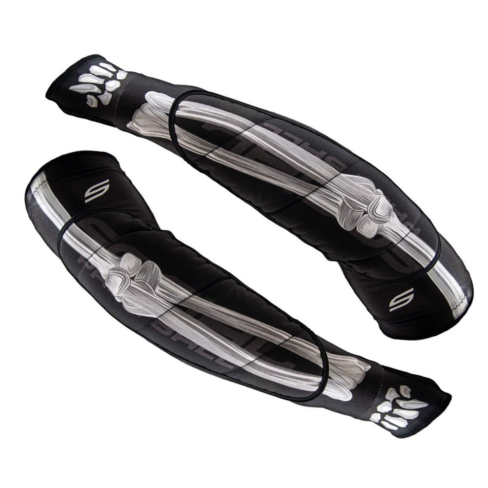 Social Paintball SMPL Arm & Elbow Pads Protection, Skeleton Bones (X-Large/2X-Large)