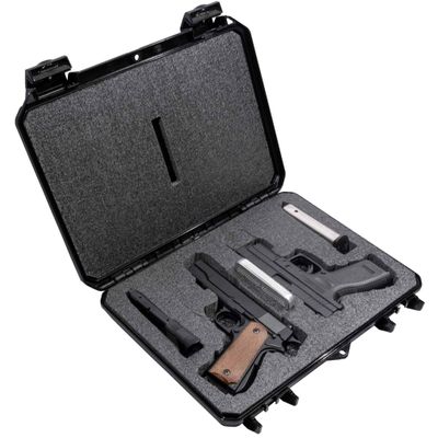Case Club 2 Pistol Slim Pre-Cut Case with Silica Gel to Help Prevent Rust