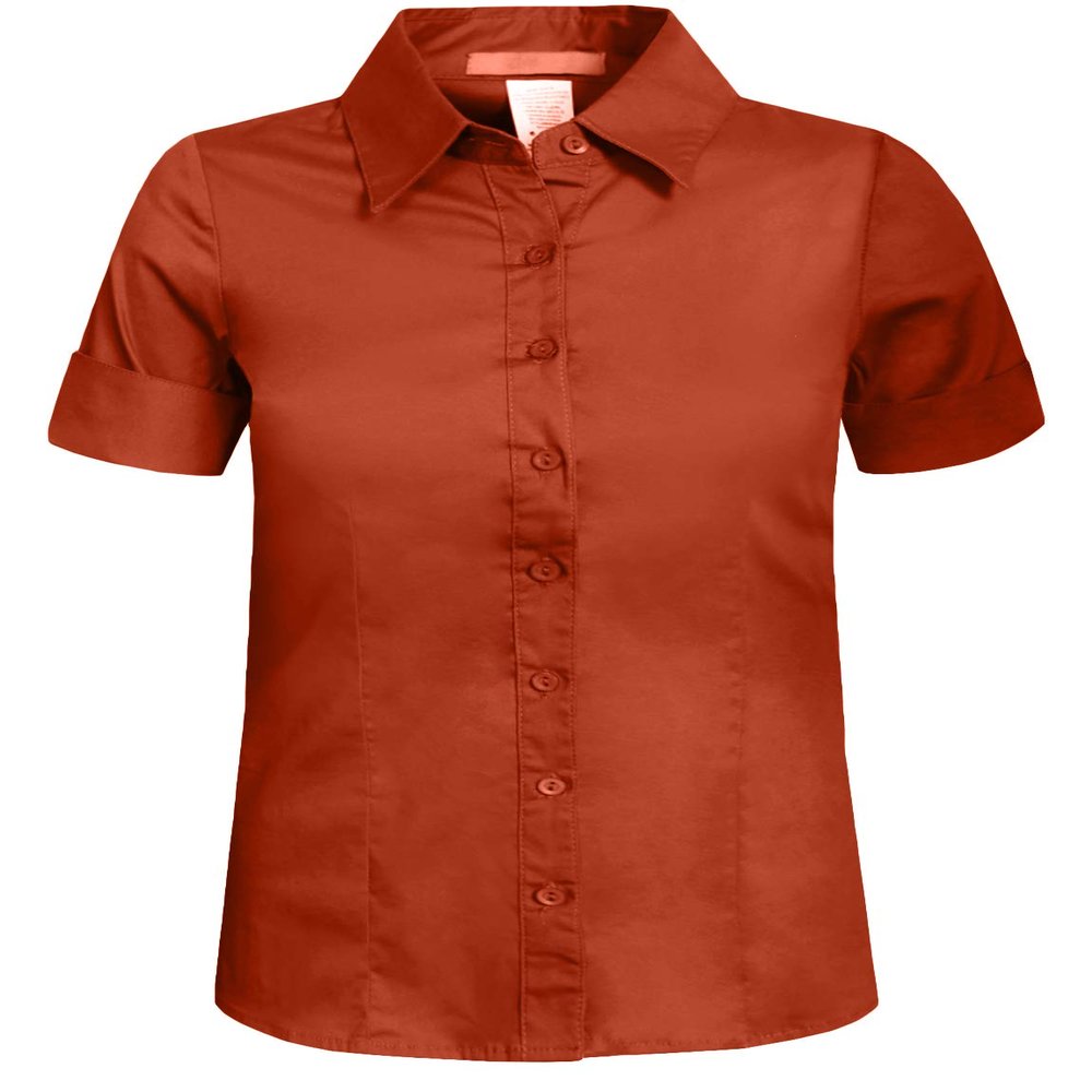 J. LOVNY Girl's Basic Casual Long Sleeve Roll Up Button Down Blouse Shirts