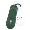 Foot Traffic Mens Golf Low Cut Liner Socks, Club & Tee in Green & White, 2 Pack view 1
