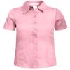 J. LOVNY Girl's Basic Casual Long Sleeve Roll Up Button Down Blouse Shirts Pink view 1