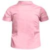 J. LOVNY Girl's Basic Casual Long Sleeve Roll Up Button Down Blouse Shirts Pink view 3