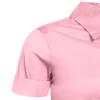 J. LOVNY Girl's Basic Casual Long Sleeve Roll Up Button Down Blouse Shirts Pink view 4