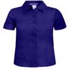 J. LOVNY Girl's Basic Casual Long Sleeve Roll Up Button Down Blouse Shirts Navy view 1