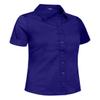 J. LOVNY Girl's Basic Casual Long Sleeve Roll Up Button Down Blouse Shirts Navy view 2