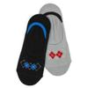 Foot Traffic Men's Chique Argyle Low Cut Liner Socks, in Black and Grey (2 Pack) view 1