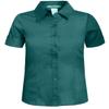 J. LOVNY Girl's Basic Casual Long Sleeve Roll Up Button Down Blouse Shirts Teal view 1
