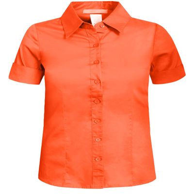 J. LOVNY Girl's Basic Casual Long Sleeve Roll Up Button Down Blouse Shirts
