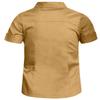 J. LOVNY Girl's Basic Casual Long Sleeve Roll Up Button Down Blouse Shirts Khaki view 3