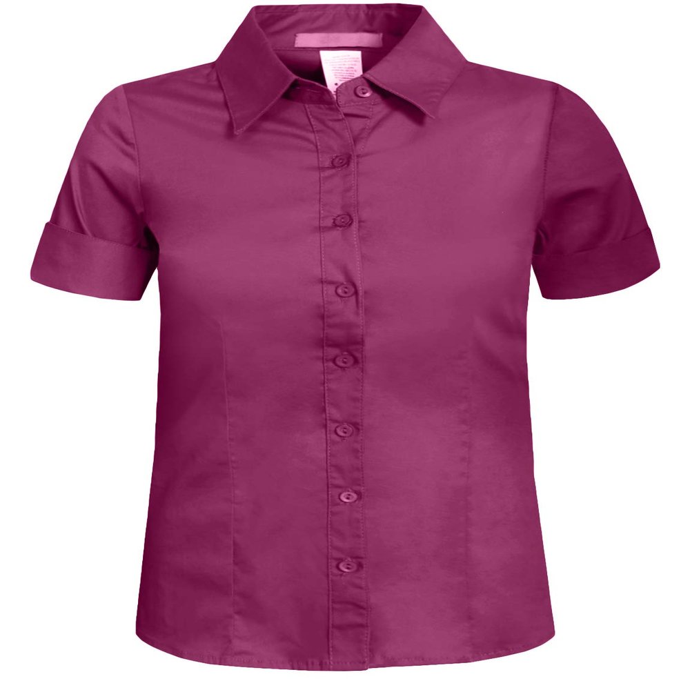 J. LOVNY Girl's Basic Casual Long Sleeve Roll Up Button Down Blouse Shirts
