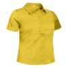 J. LOVNY Girl's Basic Casual Long Sleeve Roll Up Button Down Blouse Shirts Yellow view 2