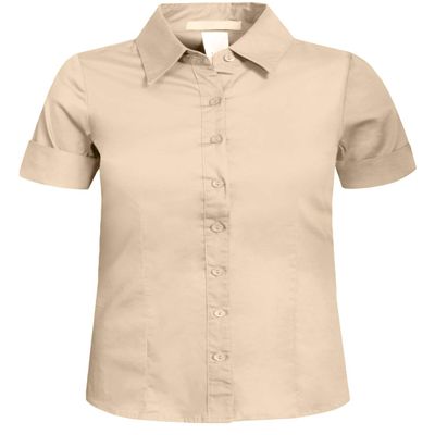 J. LOVNY Girl's Basic Casual Long Sleeve Roll Up Button Down Blouse Shirts