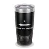 Custom Come and Take It 20 oz Laser Engraved Polar Camel Stainless Steel Vacuum Insulated Tumbler w/Clear Lid battle of gonzales flag - Customizable - Black view 1