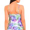 Cyn & Luca Women's Standard Swim Tankini Top, White, XS view 2