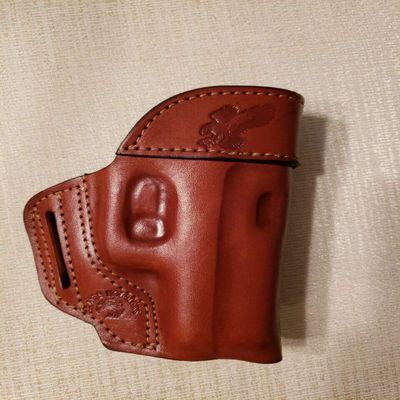 Braids Holsters Brown Leather OWB Belt Holster Choose Gun & Left or Right Hand (Handing:Right; Select Gun:Taurus TCP;)