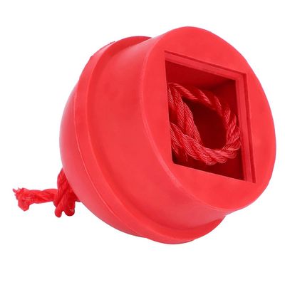 Alomejor 2pcs No Slip Cue Tips Chalk Holder for Pool Cues Snooker - Billiard Cue Tip with Cord (Red)