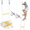 ISOP Rope Ladder for Kids or Adults 15 Ft | Indoor/Certified Outdoor Ladders for Homes, Treehouse, Playground & Climbing | Durable with 11kN Mounting Clips | Holds up to 2500 lb - Hanging Ladder view 1