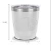 Custom Fibonacci Golden Spiral 20 oz Laser Engraved Polar Camel Stainless Steel Vacuum Insulated Tumbler w/Clear Lid geometry sacred ratio nature art - Customizable - White view 4