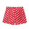 FEESHOW Men's Satin Boxers Silk Sleepwear Underwear Heart Print Shorts Lounge Beach Shorts Red X-Large view 3