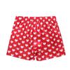 FEESHOW Men's Satin Boxers Silk Sleepwear Underwear Heart Print Shorts Lounge Beach Shorts Red X-Large view 4