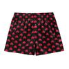 FEESHOW Men's Satin Boxers Silk Sleepwear Underwear Heart Print Shorts Lounge Beach Shorts Black X-Large view 3
