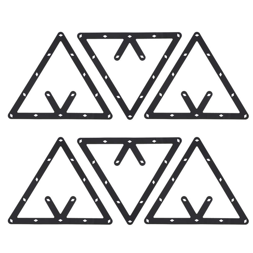 Dilwe Billiard Rack, 6Pcs/Set Triangle Rack Pool Table Ball Holder Positioning Billiard Accessory