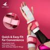 LEVIERO Gymnastics Grips Set, Grips for Gymnastics Girls, Dowel with Soft Leather, Hook and Loop Wrist Straps, and Adjustable Finger Holes, for All Ages - (Pink, 1) view 3