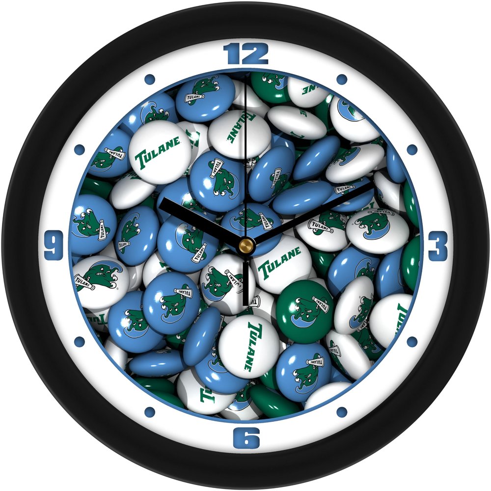 SunTime Tulane University Green Wave - Candy Wall Clock
