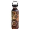 MightySkins Skin Compatible with Hydro Flask 21 oz. Standard Mouth - Wooden Floral | Protective, Durable, and Unique Vinyl Decal wrap Cover | Easy to Apply, Remove | Made in The USA view 1