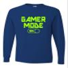 Go All Out Large Royal Adult Gaming Mode On Funny Gamer Long Sleeve T-Shirt view 1