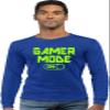 Go All Out Large Royal Adult Gaming Mode On Funny Gamer Long Sleeve T-Shirt view 2