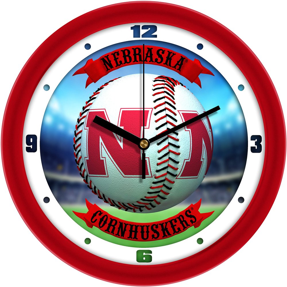 SunTime Nebraska Cornhuskers - Home Run Wall Clock