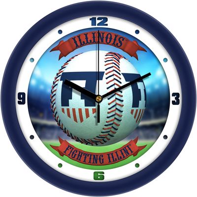SunTime Illinois Fighting Illini - Home Run Wall Clock