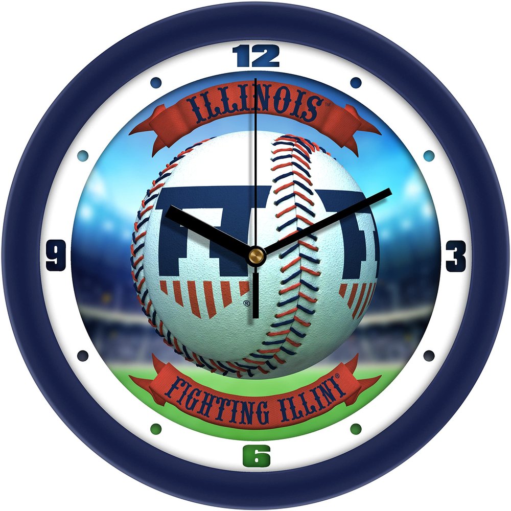 SunTime Illinois Fighting Illini - Home Run Wall Clock