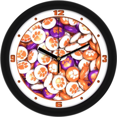 SunTime Clemson Tigers - Candy Art Team Wall Clock