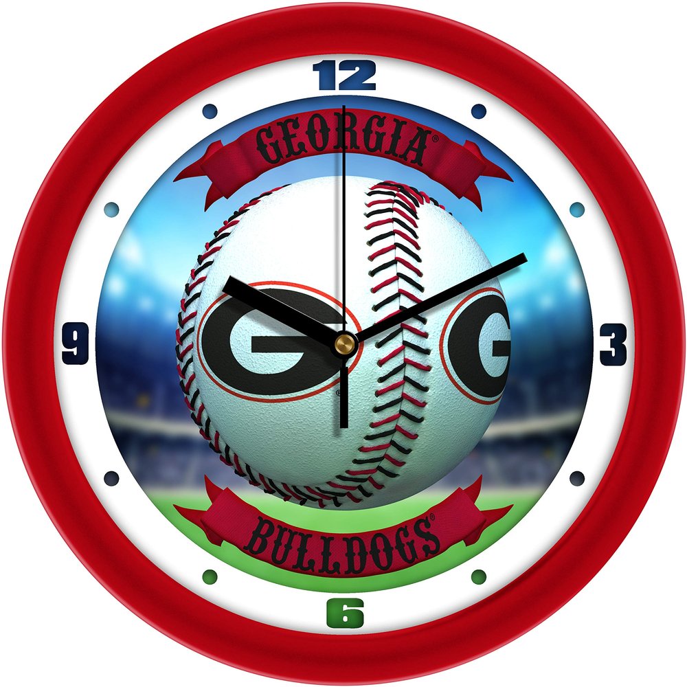 Georgia Bulldogs - Home Run Wall Clock