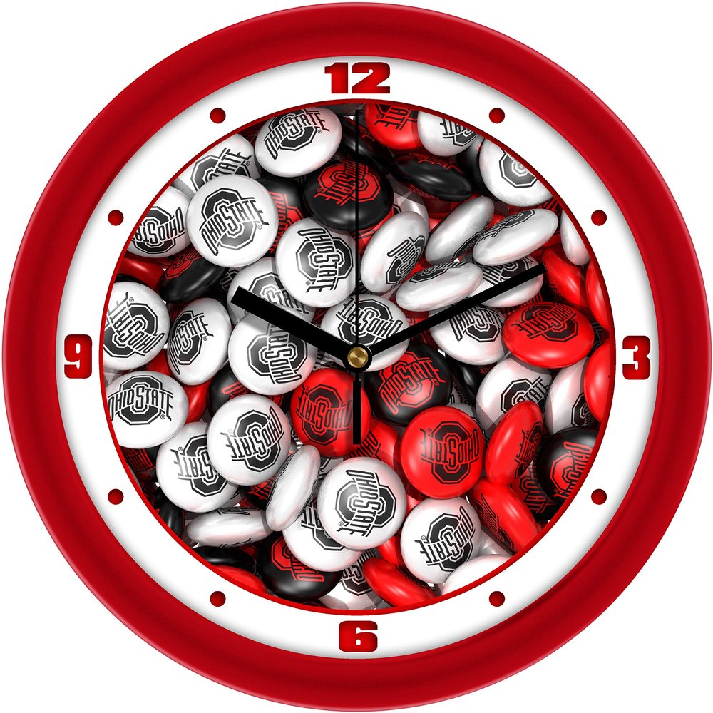 SunTime Ohio State Buckeyes - Candy Wall Clock
