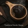 berleben | Lore Kuksa Wooden Cup  Handcarved 12oz Coffee Mug, Bowl with Lanyard & Carabiner  Lightweight Camping Essentials & Traditional Nordic Bushcraft Gear view 3