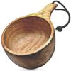 berleben | Lore Kuksa Wooden Cup  Handcarved 12oz Coffee Mug, Bowl with Lanyard & Carabiner  Lightweight Camping Essentials & Traditional Nordic Bushcraft Gear view 4