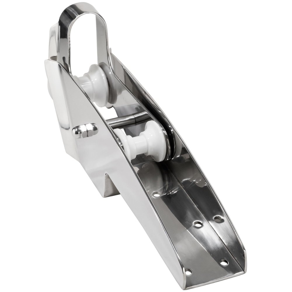Five Oceans 316 Stainless Steel Anchor Roller, Hinged Self-Launching Double Bow Roller with Delrin Rollers, 16-1/4-inch - FO4184