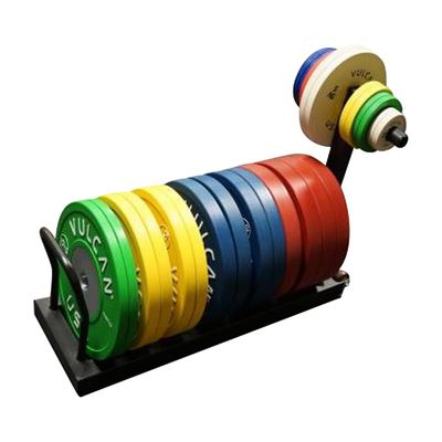Vulcan Horizontal Bumper Plate Rack with Wheels  Heavy Duty Olympic Weight Plate Storage Stand for Bumper Plates, Competition Plates & Change Plates  Home Gym, Commercial Use