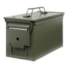 Allen Company Classic Steel Ammo Box - Large, Lockable, and Waterproof Ammo Storage for .30/.50 Caliber - Shooting Accessories - Army Green Metal Container view 1