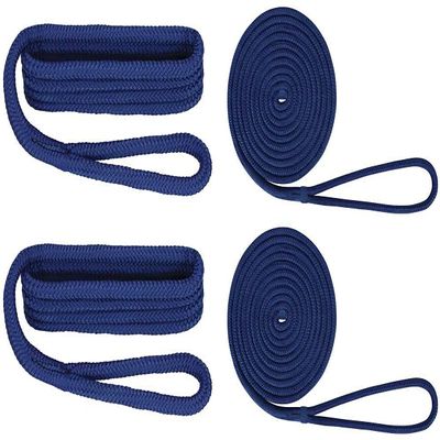 Extreme Max 3006.2699 BoatTector Premium Double Braid Nylon Dockside Rope Value Pack - 1/2", Blue
