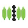 Extreme Max 3006.7632 BoatTector Inflatable Fender Value 4-Pack - 4.5" x 16", Neon Green view 1