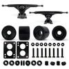 VJ skateshop Longboard Skateboard Combo Package with 70mm Wheels 7inch 180mm Aluminum Trucks, Bearings Hardware Complete Set view 1