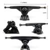 VJ skateshop Longboard Skateboard Combo Package with 70mm Wheels 7inch 180mm Aluminum Trucks, Bearings Hardware Complete Set view 2
