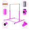 FlexPro Gymnastics Expandable Horizontal Bar Kip Bar 3 to 5 FT Pink with Free Handle Cushion Junior Training Athletic Kids and Adults view 4