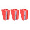 Alomejor 3pcs Cue Tip Trimmer Mini Metal Billiard Cue Tip Trimmer Shaper Tapper(Red)
