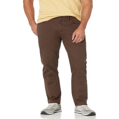 Goodthreads Men's Athletic-Fit 5-Pocket Chino Pant Pants, -Brown, 34W x 31L