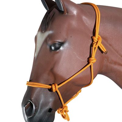 HILASON Horse Western Tack Poly Rope Halter Orange | Halters for Horses Polypropylene
